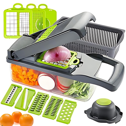 16 In 1 Multifunctional Vegetable Slicer Cutter Shredders Slicer With Basket Fruit Potato Chopper Carrot Grater