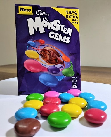 Cadbury Monster gems are just like the regular gems but only bigger
